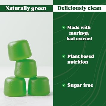 Kynis & Co. Moringa Gummies 400mg Moringa Leaf Extract with Zinc & Vitamin C Sugar-Free Helps Maintain Natural Energy & Wellness 60 Gummies