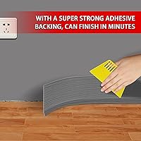 Vista 39 de FONUNO - Base de vinilo para pared, moldura de zócalo de 4 pulgadas, flexible, autoadhesiva con diseño para pegar y despegar, 4 pulgadas x 20 pies