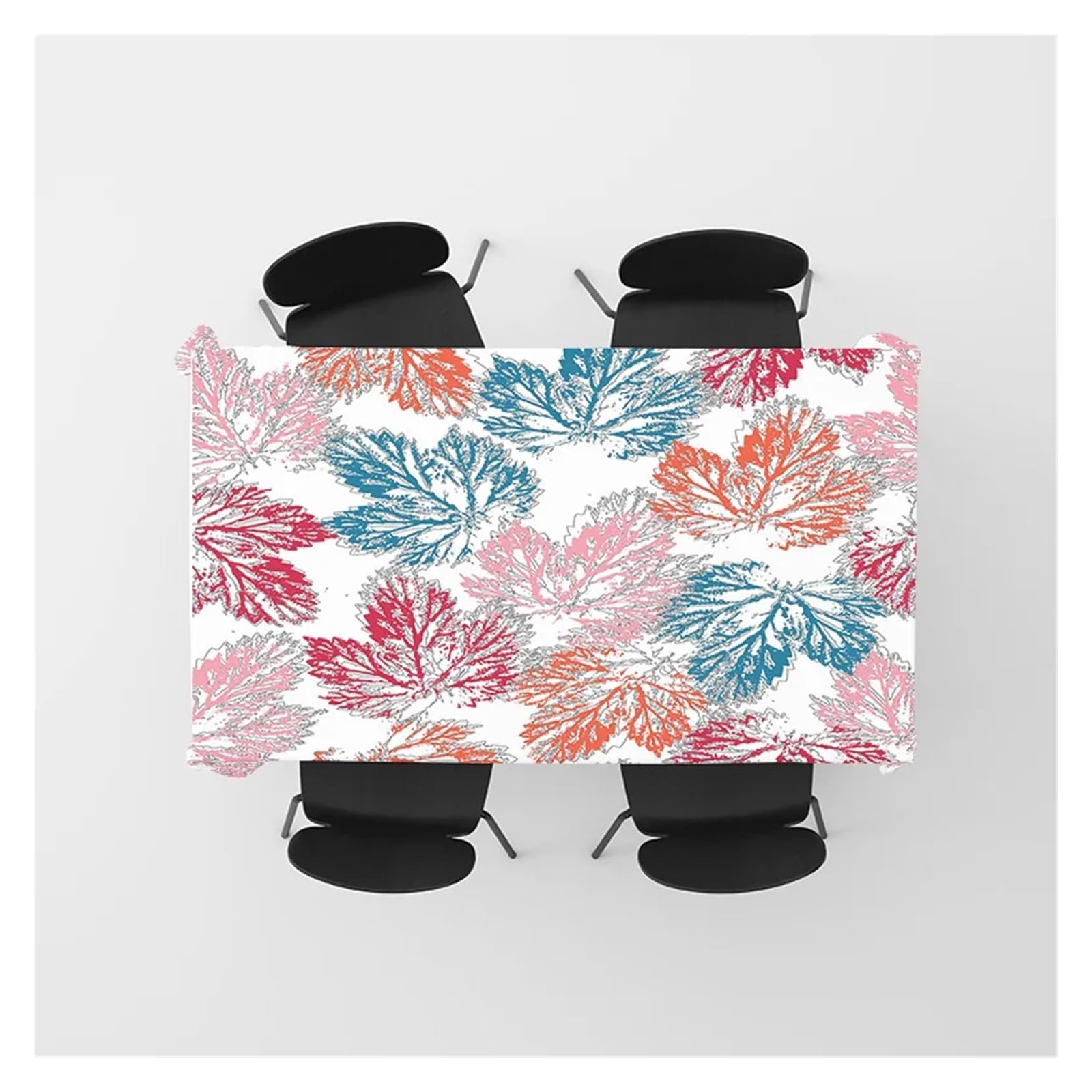 Mantel De Poliéster con Estampado Floral Moderno, Perfecto for Mesas Comedor, Superficie Antideslizante Lavable, Tela Duradera, 1 Ud