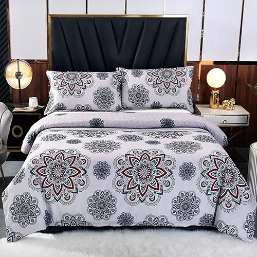 Miniatura 2 de Sviuse Color Clash - Juego de funda de edredón de 3 piezas, tamaño individual, estampado a cuadros con cierre de cremallera, 1 funda de edredón + 2