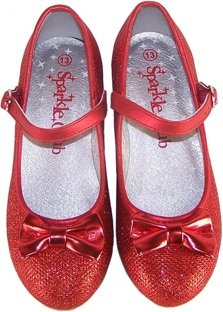 red sparkly childrens shoes