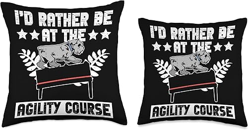 Miniatura 3 de Dog Sport & Dog Agility Parcours Designs Course Design for Dog Agility Sport Trainer Throw Pillow, 16x16, Multicolor