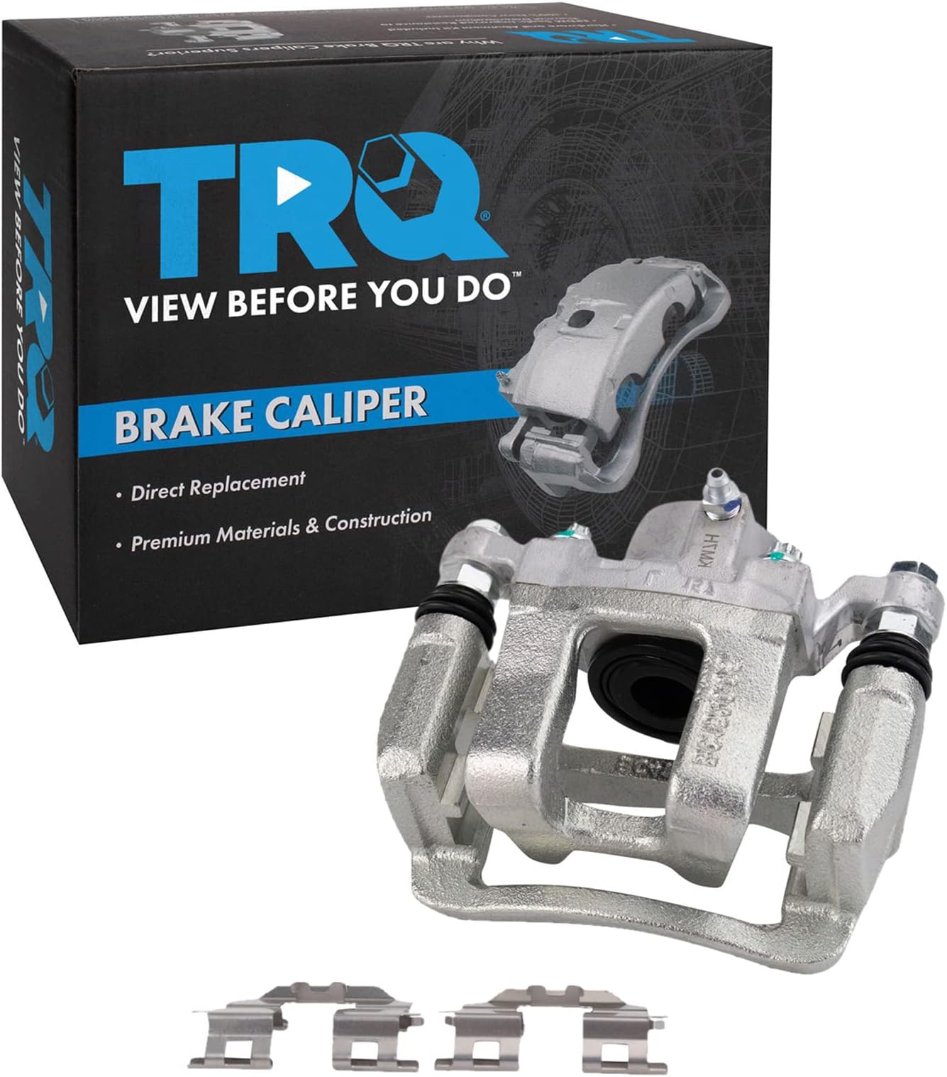 TRQ Rear Left Brake Caliper w/Bracket Drivers Side Compatible with 2011-2015 Hyundai Sonata Kia Optima