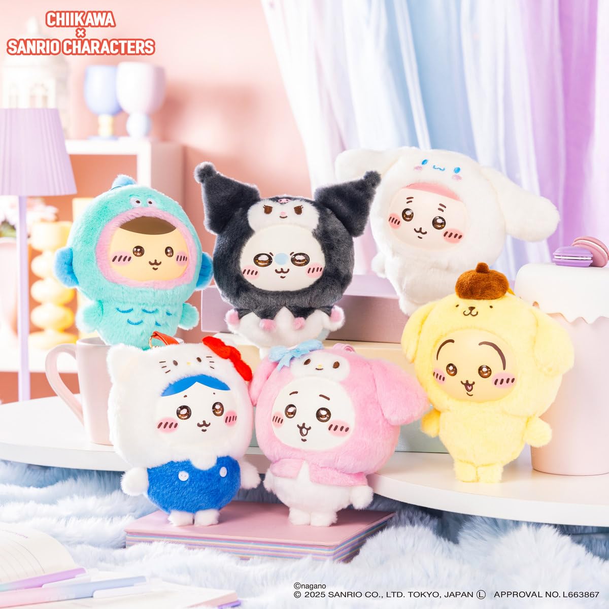 ちいかわ×サンリオキャラクターズ Kiramekko 5種　7個セット Amazon.co.jp: ちいかわ×サンリオキャラクターズ Kiramekko（ちいかわ