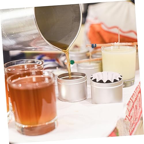 Miniatura 3 de IMIKEYA Bandeja de cera a prueba de fugas, 50 piezas, 1 juego de accesorios de revestimiento de cera reutilizable, fragancia derretida, velas