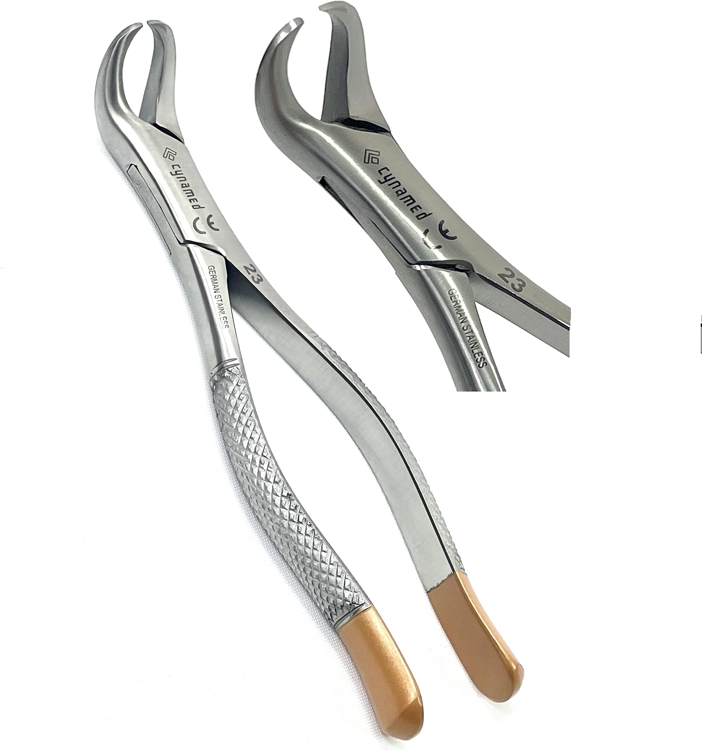 Premium German Dental Tooth Extracting Forceps # 23 Cow Horn Lower Molar Dental Instruments