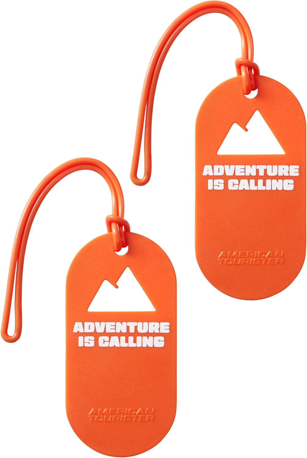 American Tourister Luggage Tags - for suitcases and Bags, with Print and Address Card, Set of 2 - Adventure is Calling