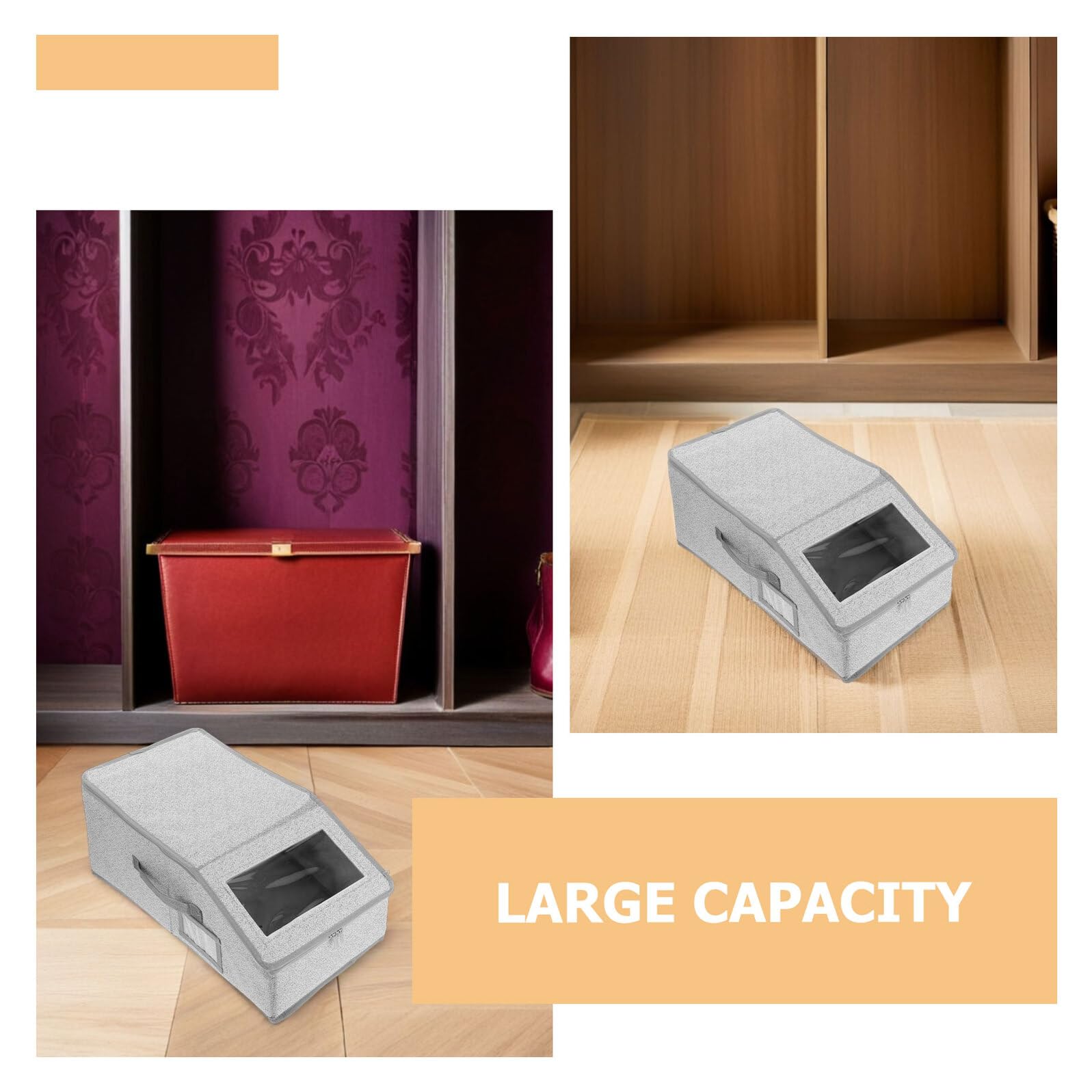 Cajas para Guardar Sombreros de Béisbol Plegables Gris 2 Unidades Organizador Portátil de Gran Capacidad para Armario Protector Estable contra Deformación Estuche de Viaje