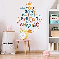 Vista 8 de Calcomanías de pared inspiradoras, calcomanías de pared extraíbles con texto motivacional con letras positivas, calcomanía de frase "Never Give Up