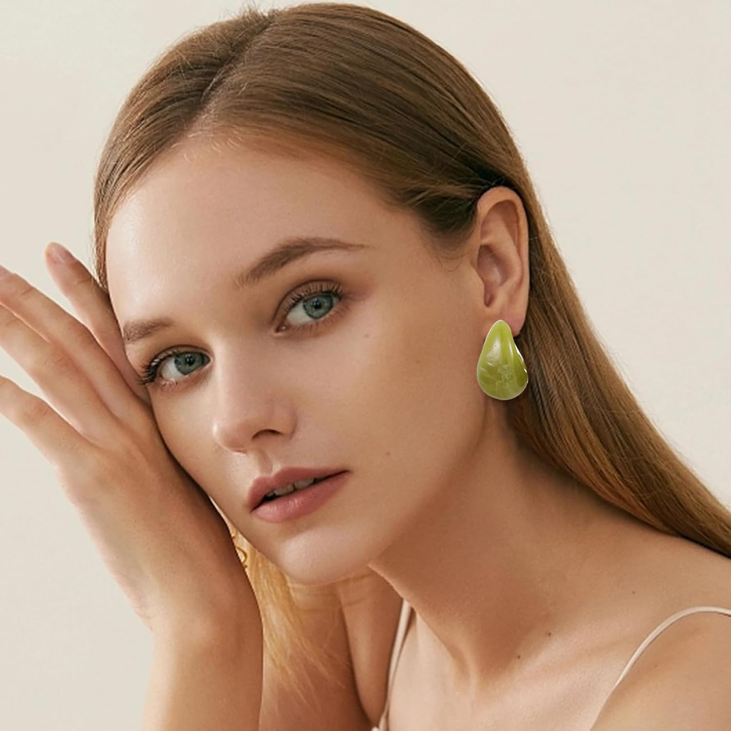 30pairs Gold Hoop Earrings Set for Women, Boho Resin Assorted Jewelry for Gift,Chunky Dangling Earring - Image 2