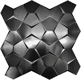 12 Small Bathroom Tile Ideas for Bright Space Expanding Style 96 Blujellyfish Black 3D Wall Tile Long Hexagon Tiles for Backsplash Kitche...