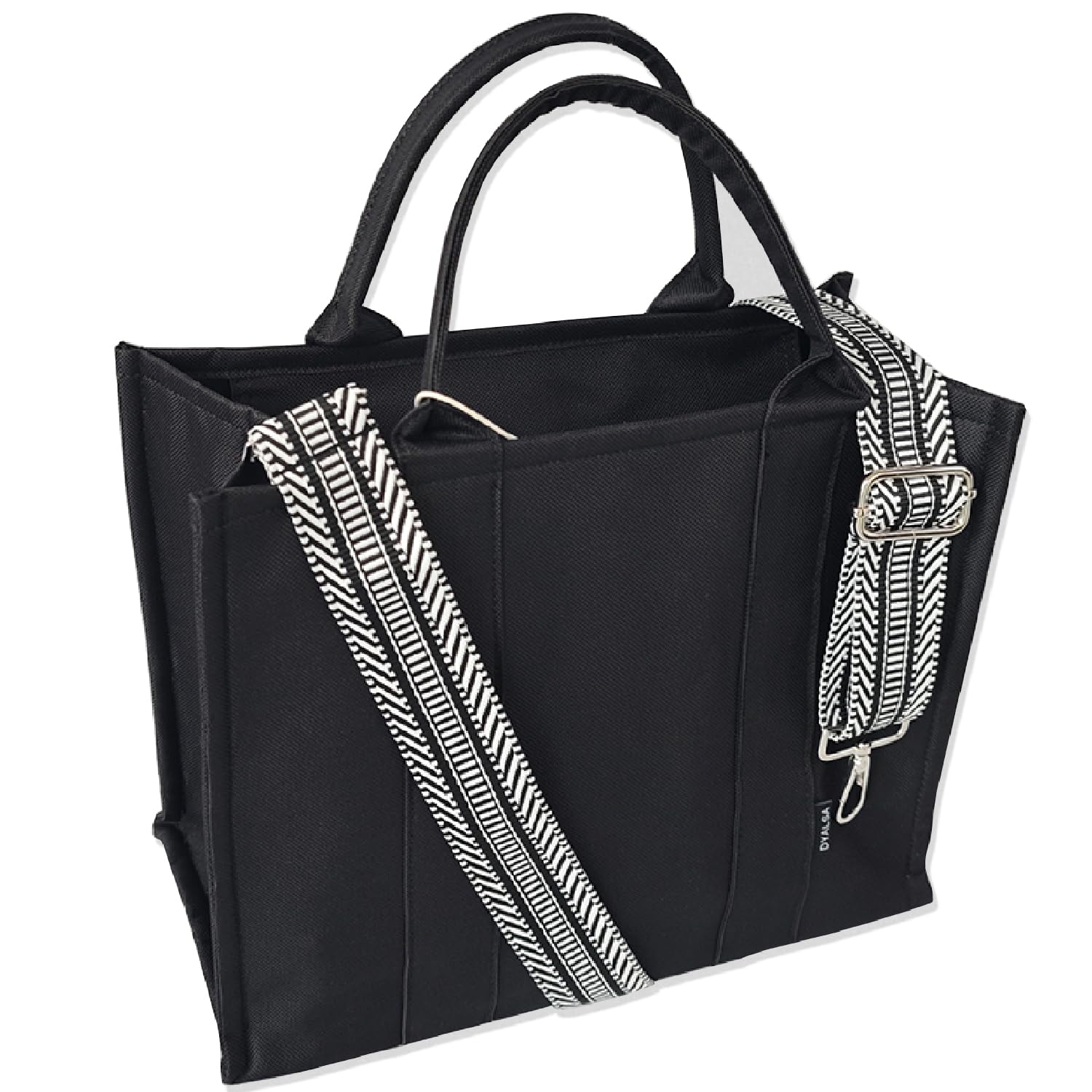 Dyalsa Tote Bags for Women, Canvas Handbag Tote Purse Crossbody Bags with Zip Casual Shoulder Bags for Work and Travel