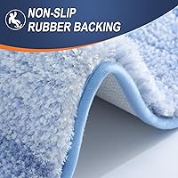 Vista 244 de OLANLY Juego de 2 alfombras de baño de 2 piezas, alfombras de baño de microfibra suave y absorbente y alfombra de inodoro con contorno
