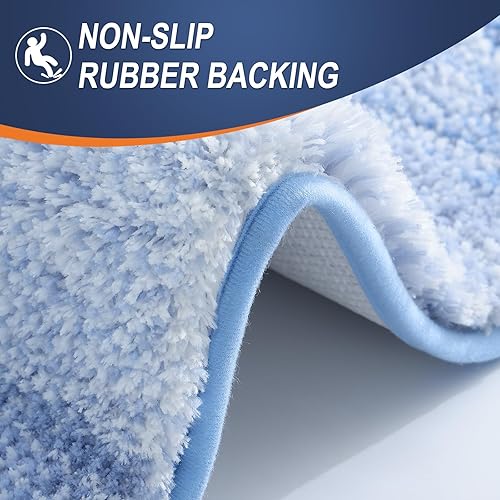 Miniatura 244 de OLANLY Juego de 2 alfombras de baño de 2 piezas, alfombras de baño de microfibra suave y absorbente y alfombra de inodoro con contorno