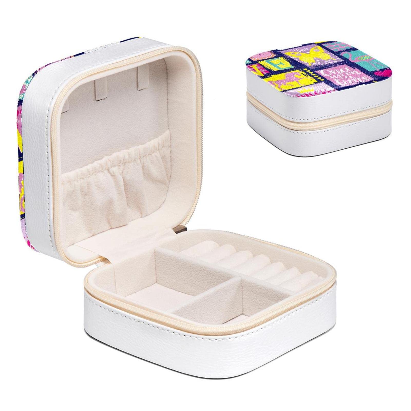 Organisateur de bijoux pour boucles d'oreille compact avec compartiments bagues et colliers