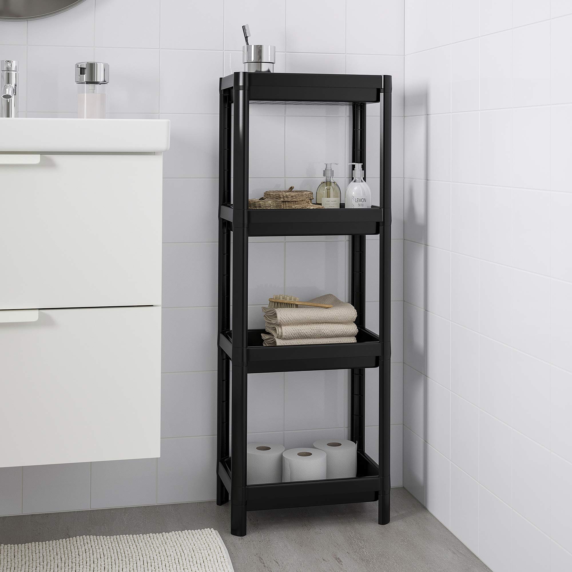 Ikea Etagère VESKEN 36x23x100 cm noir