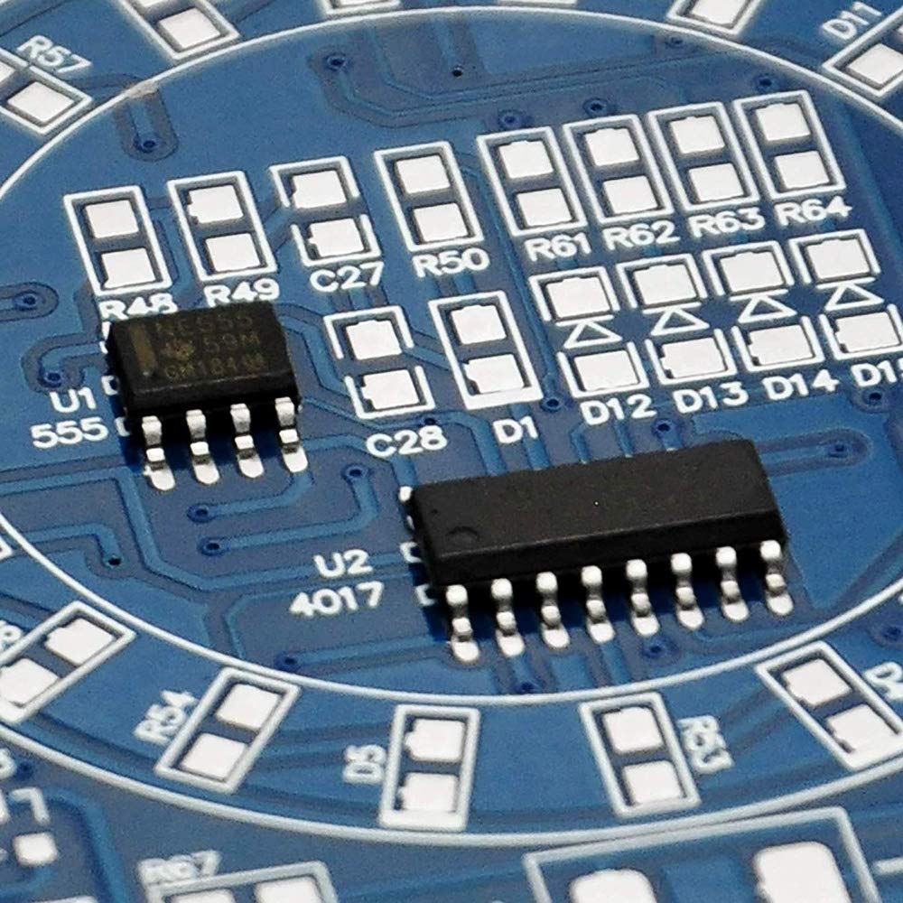 SMD zestaw do ćwiczeń lutowania DIY SMD SMT komponenty CD4017 obrotowy NE555 - ćwiczenia lutowania deska do ćwiczeń DIY