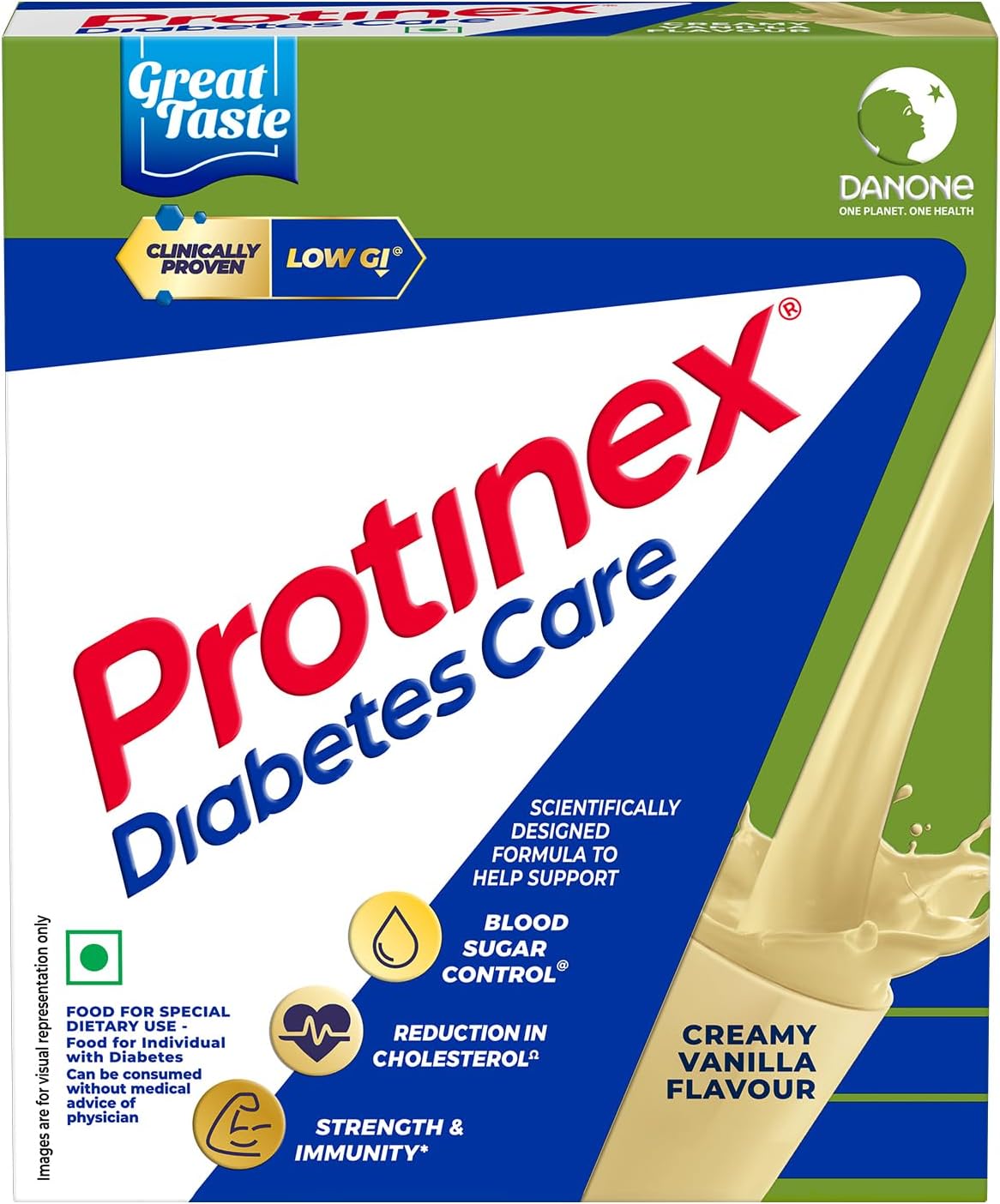 Diabetes Care, Creamy Vanilla, 200g |59% less post meal sugar spikes from day 1| High protein | High fibre & Clinically proven low GI formula