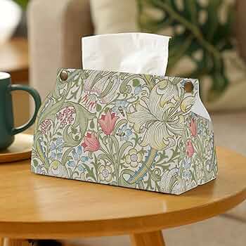 のぽぽん　ウィリアムモリス　ジャスミン　ボックスティッシュカバー5点セット のぽぽん ウィリアムモリス ジャスミン ボックスティッシュ