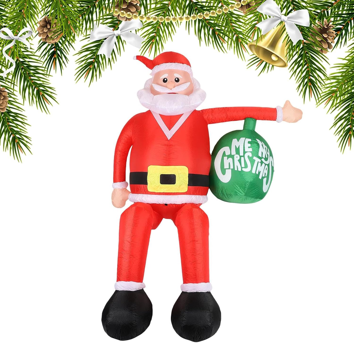 インフレータブル クリスマス サンタ - 耐候性 フェスティブ,クリスマス インフレータブル アウトドア サンタ,家族集い 校庭 パ