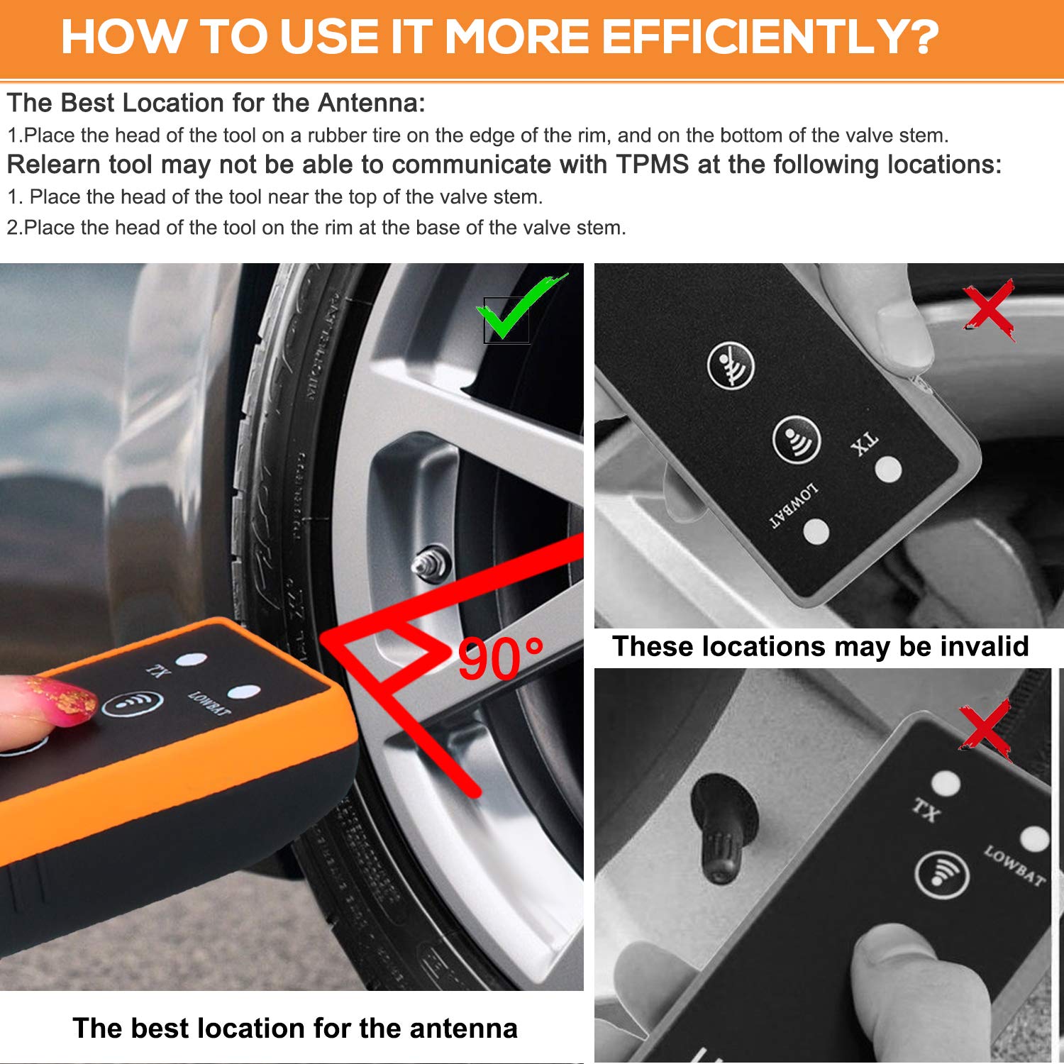 Arozk 3IN1 TPMS Relearn Reset Tool for Toyota GM Ford Tire Pressure