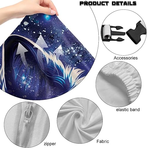 Miniatura 8 de Wolf - Funda para silla de juegos para niños y hombres, fundas de reposabrazos de ensueño elásticas y ergonómicas, protector de escritorio,