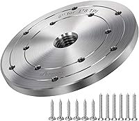 Vista 10 de Placa frontal de torno de madera de acero de 2 pulgadas, placa frontal para torno de madera, placa frontal de torno apta para husillo de 1 pulgada x