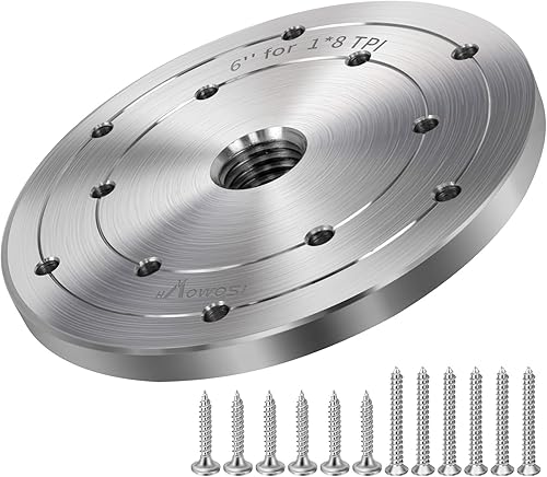 Miniatura 10 de HAowosi Placa frontal de torno de madera de acero de 3 pulgadas, placa frontal para torno de madera, placa frontal de torno apta para husillo de 1