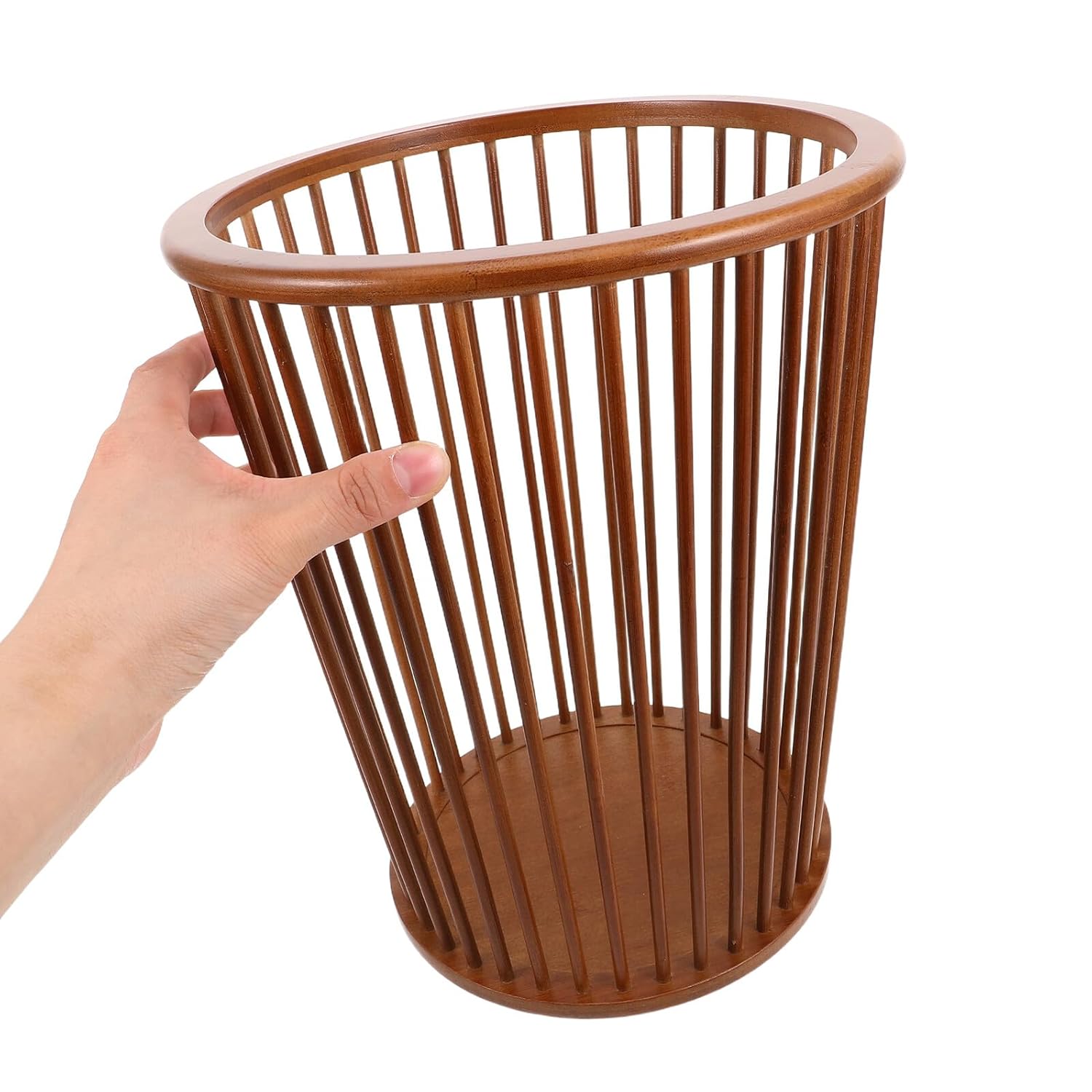 VICASKY Trash Can for Bathroom and Bedroom, Hollow Woven Wastebasket, Natural Garbage Bin for Home, Kitchen, Office Storage and Organization