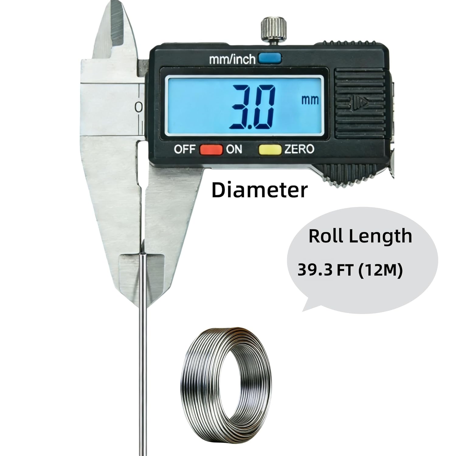 9 Gauge 304 Stainless Steel Wire - 3mm (1/8 Inch) Heavy Duty Annealed Wire for Sculpture, Garden Fence Repair, DIY Crafts, Boat Use - Image 2