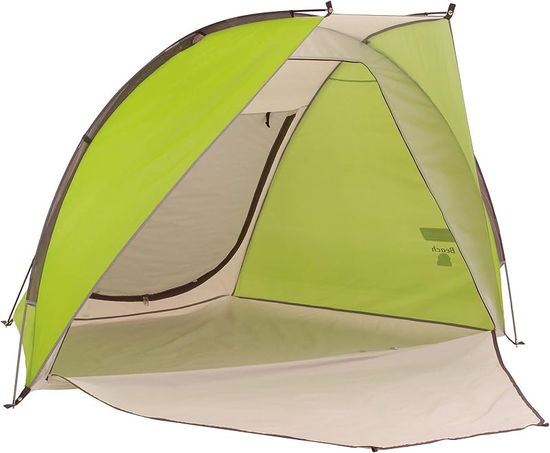 Tienda de campaña con dosel para sombra de playa Coleman La sombra de playa liviana y portátil se instala en 5 minutos Protección solar UPF 50+ Incluye bolsas de arena y estacas para resistir el viento Ideal para picnics en el patio del parque