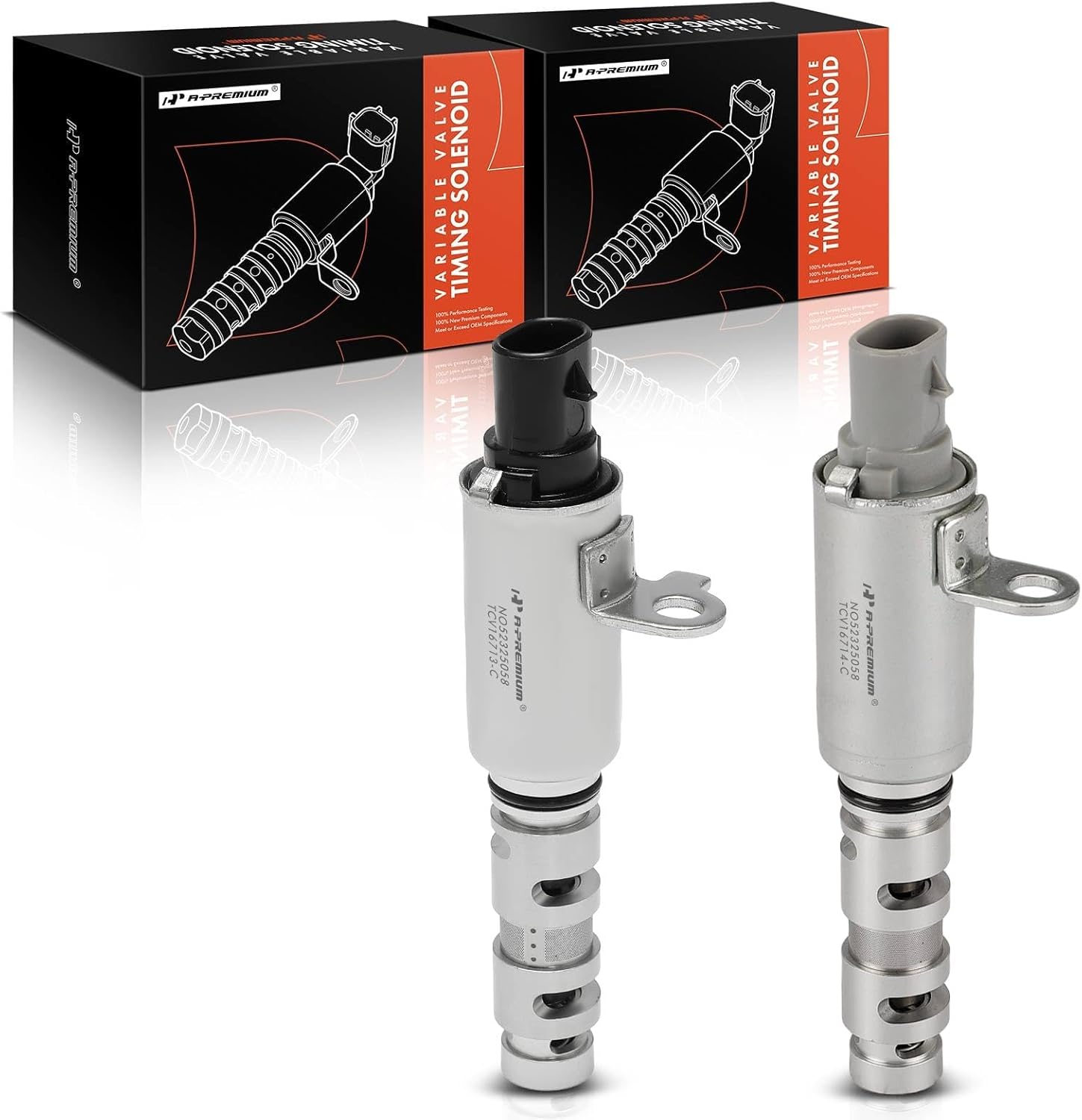 A-Premium 2-PC Intake Engine Variable Valve Timing (VVT) Solenoid Compatible with Kia Sedona 2011-2012, Sorento 2011 & Hyundai Santa Fe 2010-2011, Genesis 2011, Genesis Coupe 2011, Azera 2012