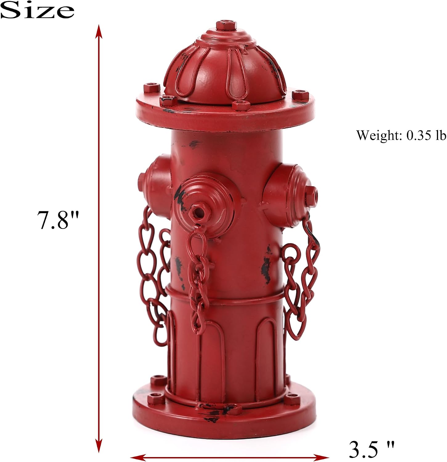 7.8 H Metal Potty Training Fire Hydrant for Dogs to Pee On Indoor or Outdoor