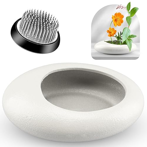 Ikebana Flower Frog Vase Set, 1.57in Stainless Steel Florist Frog