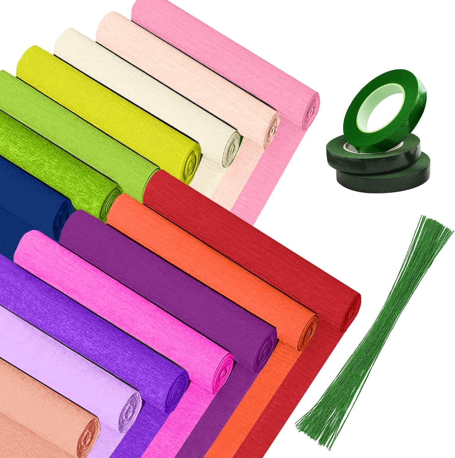 Crepe Paper Roll 14 Rolls Wide Crepe Paper Streamers 10