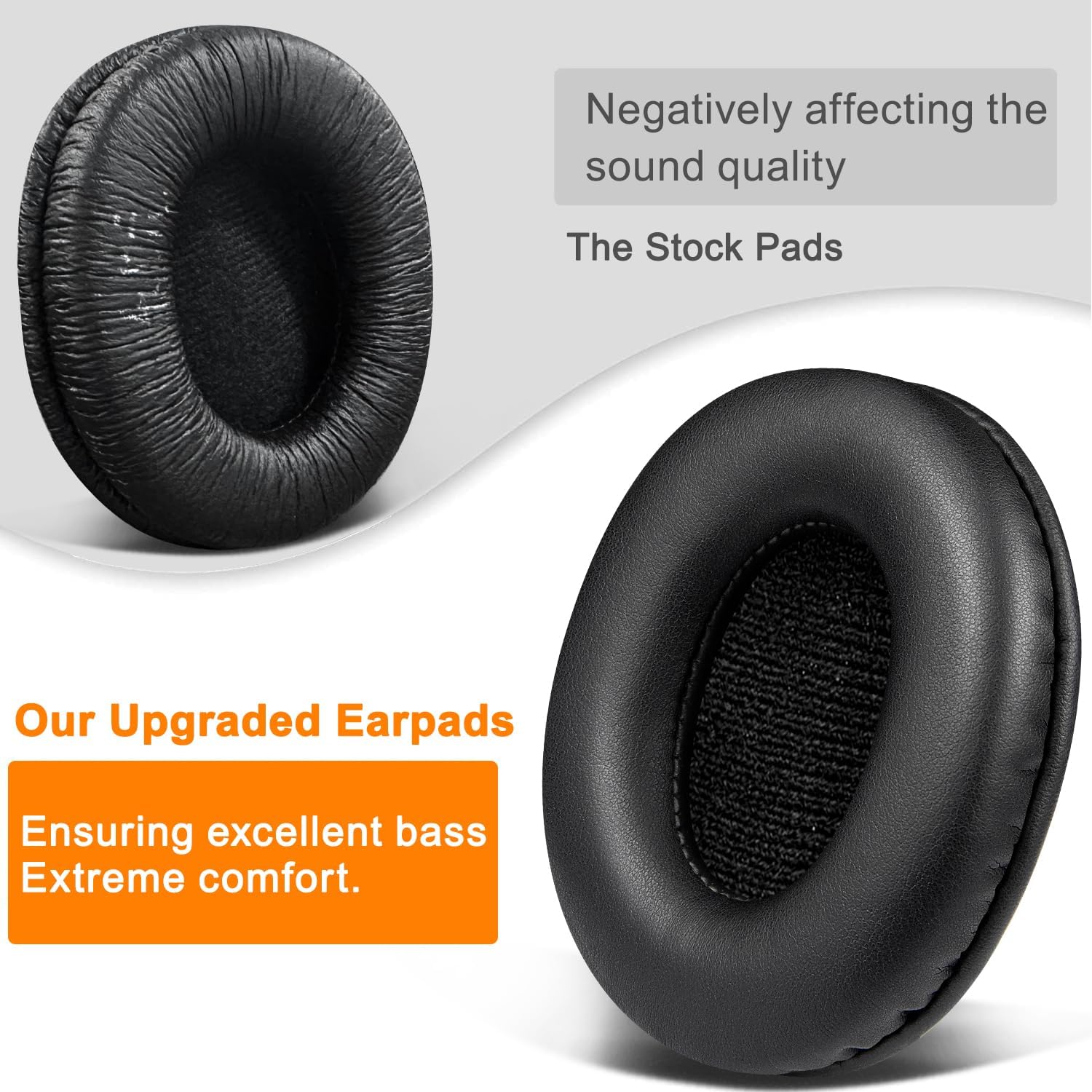 SOULWIT Replacement Earpads for Sony MDR-7506 MDR-V6 MDR-V7 MDR-CD900ST Monitor Headphones, Ear Pads Cushions with Softer Protein Leather, High-Density Foam - Black - Image 7