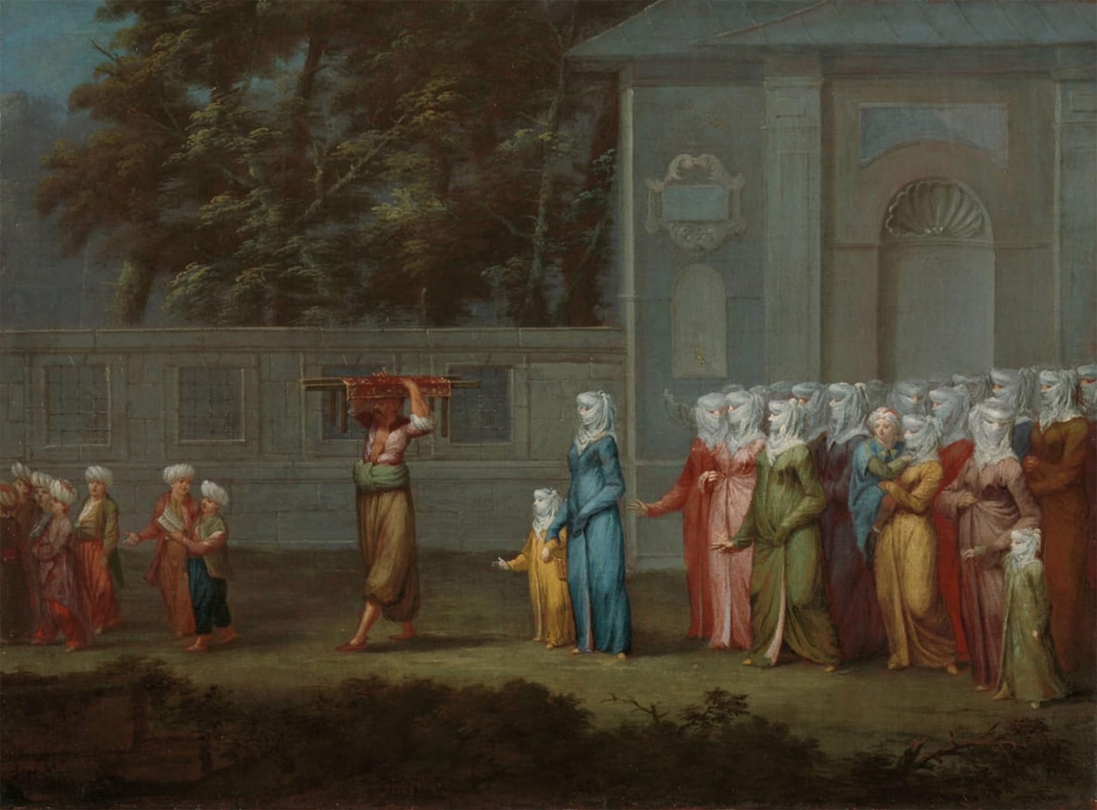 RZHRHJES Famous Painting Poster Art Canvas Print Retro Picture Famous Painting by Jean Baptiste Vanmour Poster Wall Art for Home Decor 60x90cm