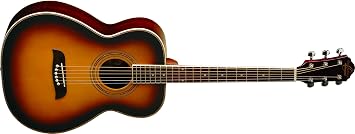 Oscar Schmidt 6 String OF2 Folk Acoustic Guitar. Tobacco Sunburst, Right, OF2OTS-A