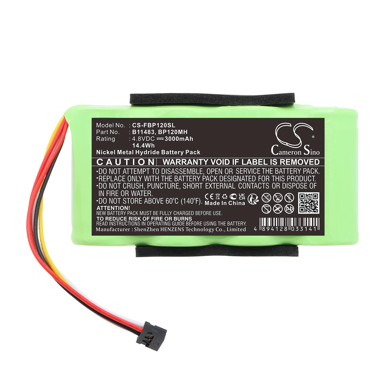 TECHTEK Batería 3000mAh Compatible con [Fluke] para Fluke 123 (Firmware Below V2.0), para Fluke 123S (Firmware Below V2.0), para 43 Power Quality Analyzers, para 43B Power Quality FBA