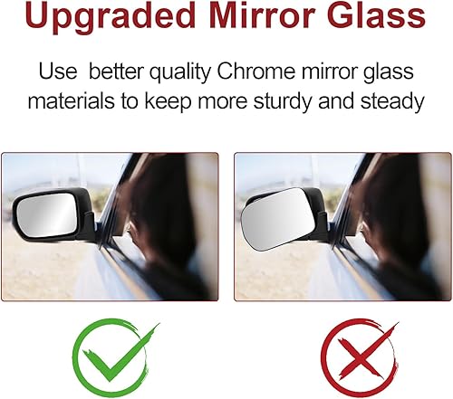 Miniatura 10 de Espejo calefactable para el lado del pasajero, compatible con Honda Pilot 2003 2004 2005 2006 2007 2008 Espejo para Honda Pilot Espejos laterales