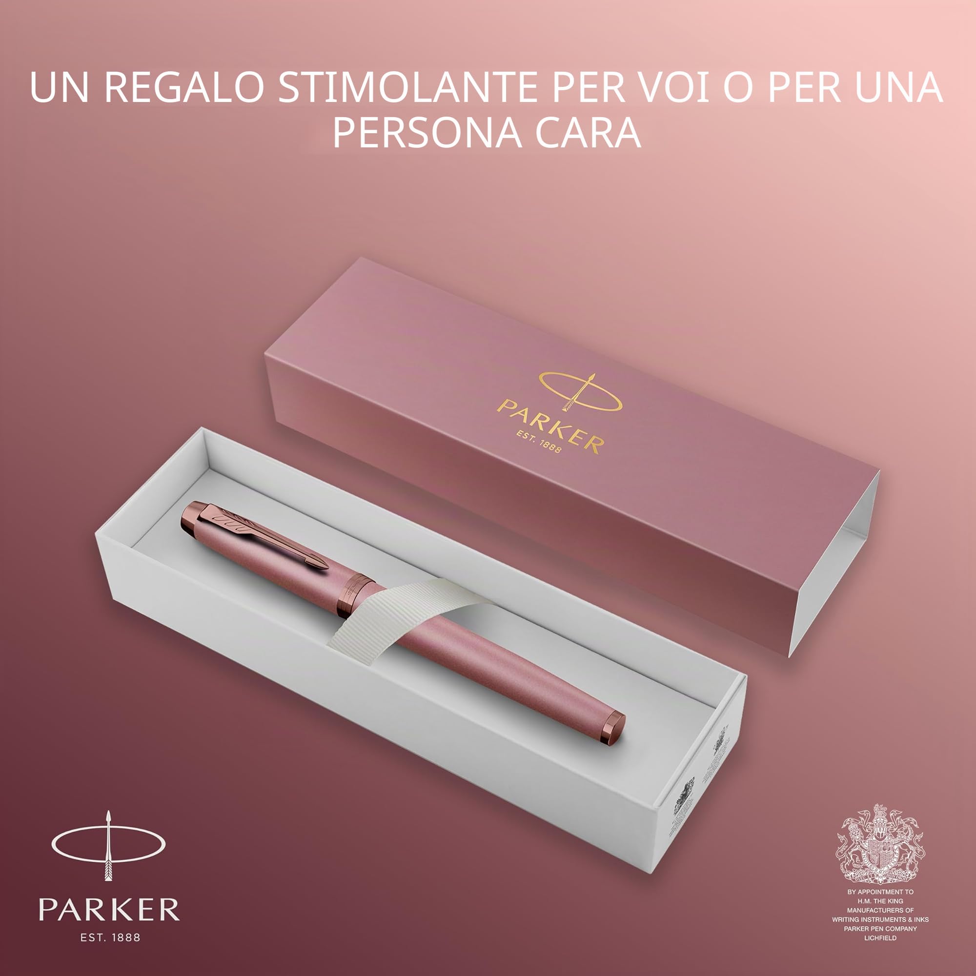 Parker IM Penna stilografica | Collezione Finishing Touch | finitura malva | punta fine | inchiostro blu | confezione regalo