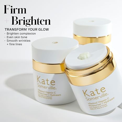 Kate Somerville Retinol Vitamin C Moisturizer Anti-Aging Overnight Face Cream Brightens, Firms and Smooth Skin, 1.7 Fl Oz