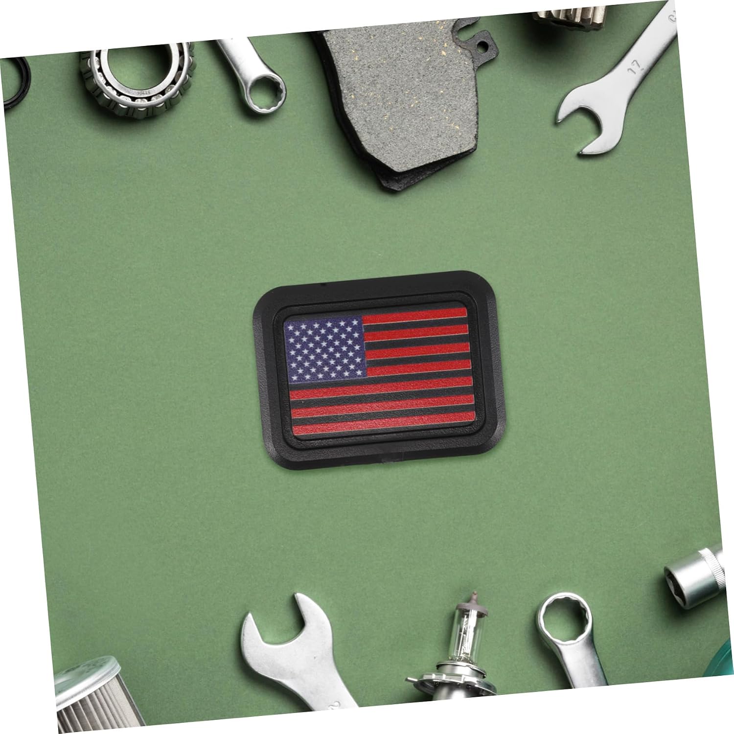 2Pcs Patriotic Bed Rail Plug for Design Easy Installation Towing Accessories Decorative Modification for Truck Bed Tailgate
