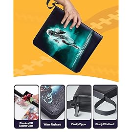 Football Card Binder with Sleeves, 9-Pocket Football Card Holder Protectors Albums, 810 Pockets, 3 Ring Binder with Zipper, Collector Storage Album for Sport Cards 2025