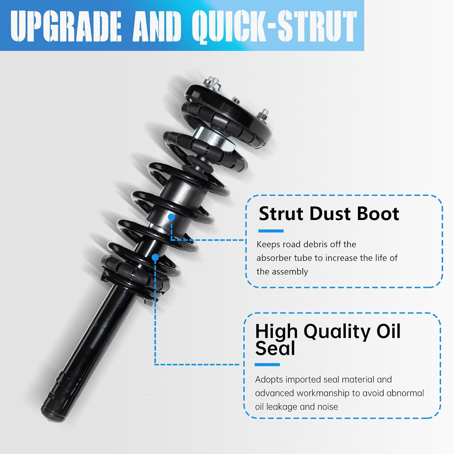 Front Pair Complete Struts with Coil Spring Assembly Compatible with 1998-2002 Honda Accord 171691R 171691L Shock Absorber Left & Right Side