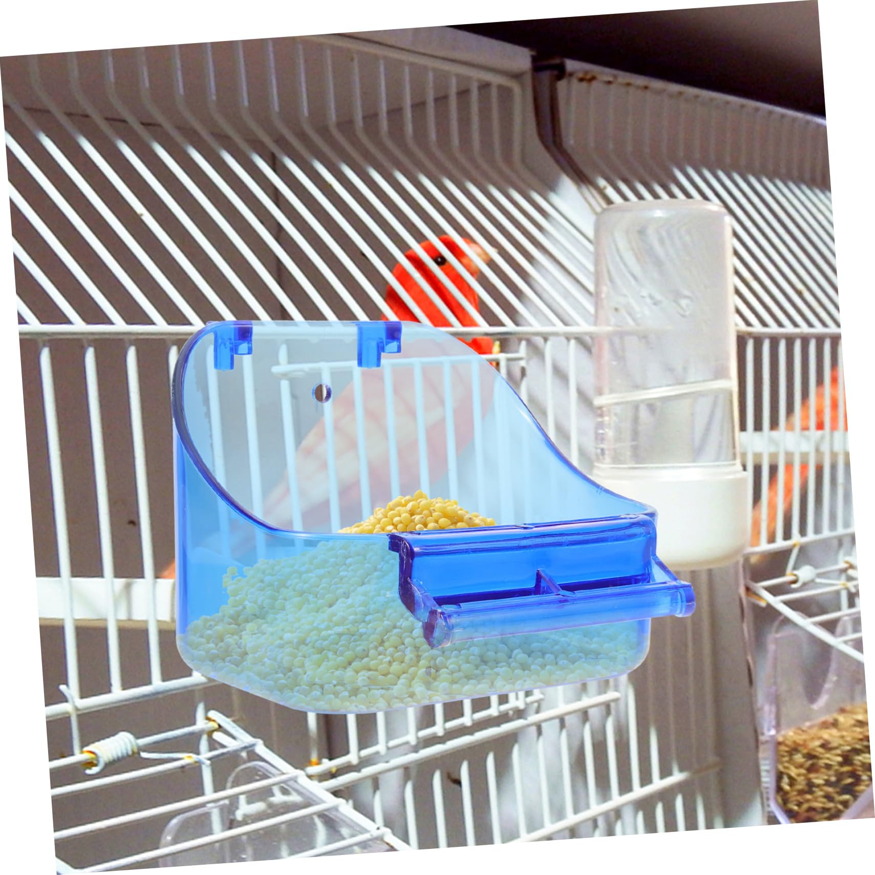 POPETPOP 4pezzi Vasca Per Bagno Di Pappagallo Accessorio Per Uccelli Con Design Pratico e Materiali Sicuri Box Per Piccoli Uccelli Da Installare Nella Gabbia