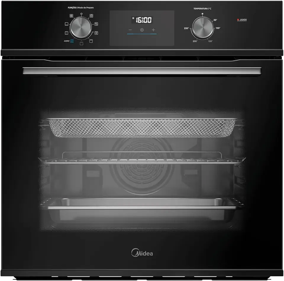 Forno de Embutir Elétrico 80L Midea Digital com Airfryer 220V