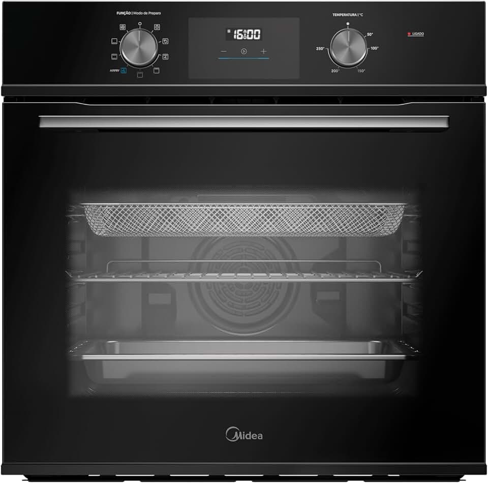 Forno de Embutir Elétrico 80L Midea Digital com Airfryer 220V