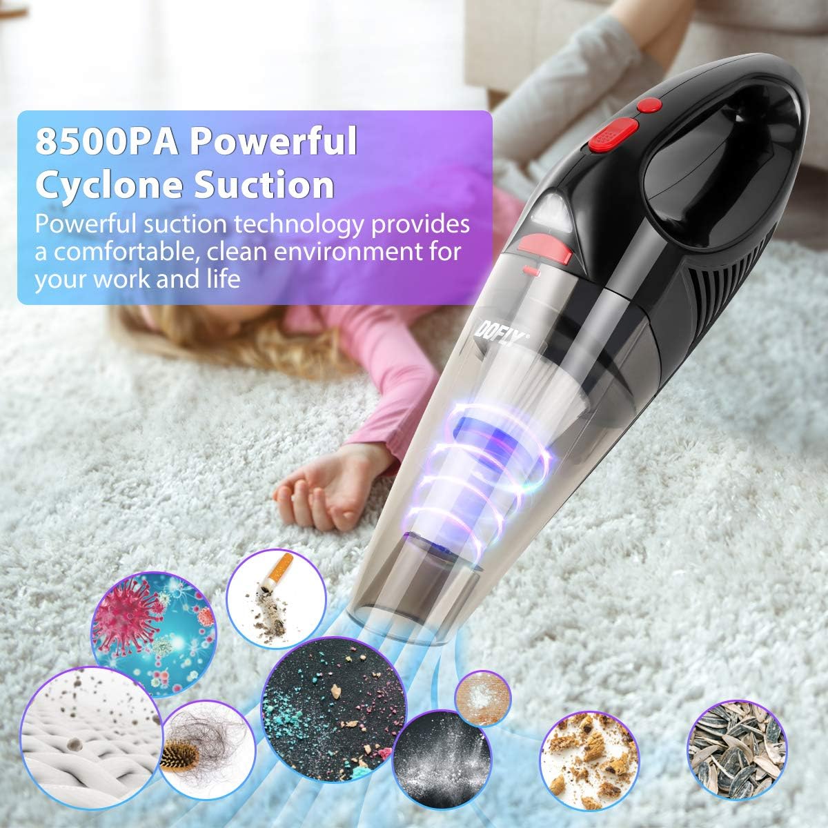 DOFLY Handheld Vacuum Cordless, 8500PA 
