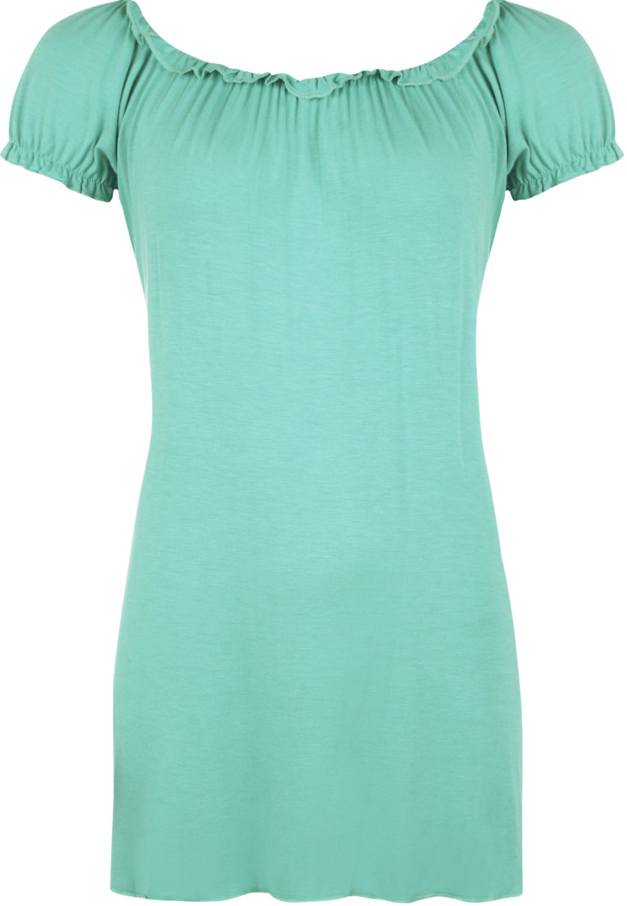 WearAll Ladies Gypsy Boho Stretch Womens Top - Green 26/28